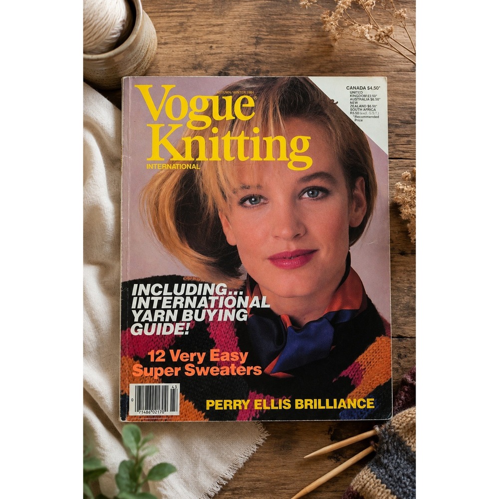 Vogue Knitting International Magazine Autumn Winter 1984 Perry Ellis 80s Vintage